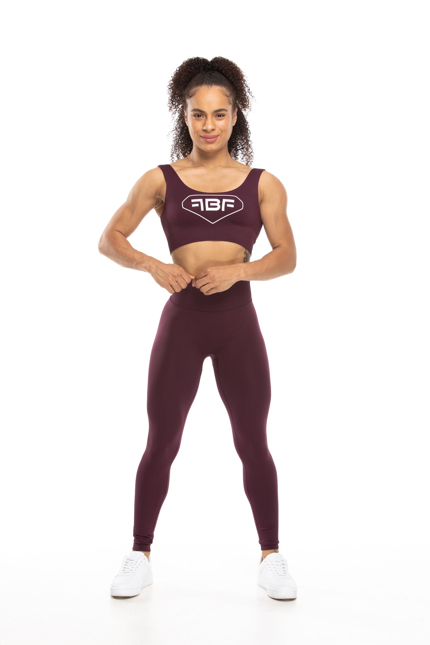 Ribbed Leggings - Plum