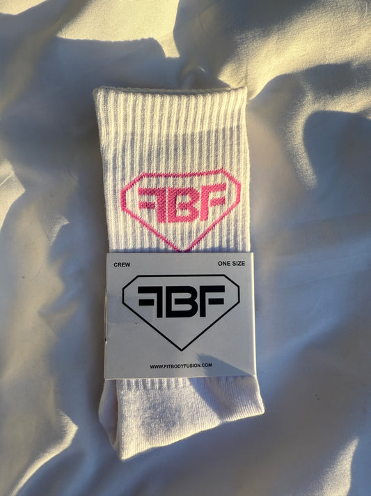 Crew Socks - White/Pink
